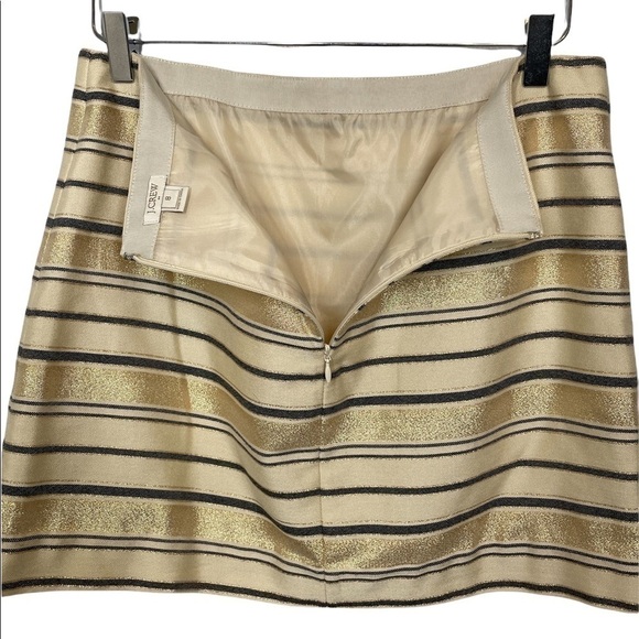 J. Crew Factory Striped Metallic Mini Skirt Size 8 - Picture 3 of 9